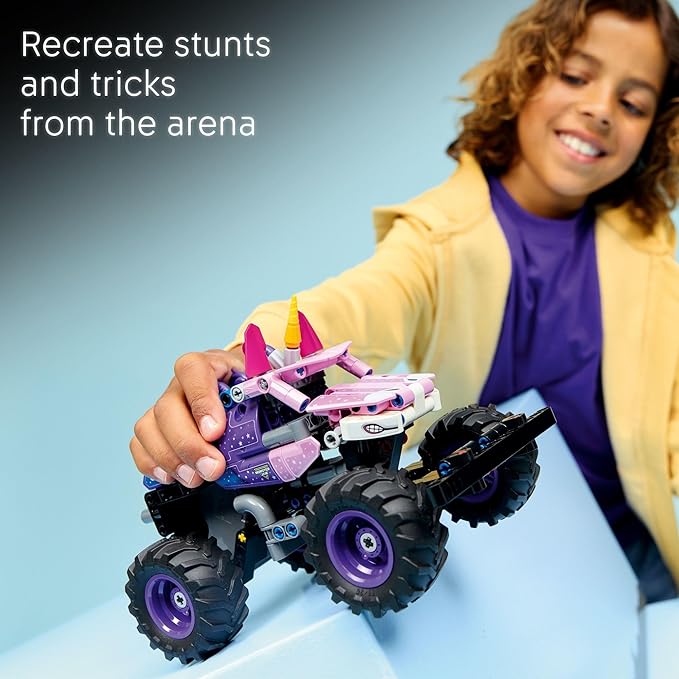 LEGO Technic Monster Jam Sparkle Smash Pull-Back Truck Toy for Boys &amp Girls - Monster Truck Building Toy W/Pull-Back Racing Action for Kids Ages 7+ - Gift Idea for Birthdays - 42220
