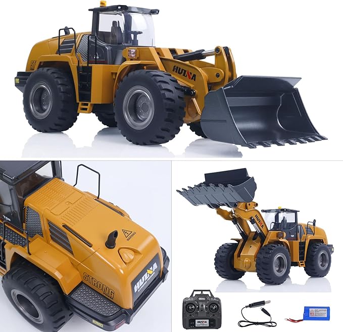 TOUCAN RC HOBBY US in Stock 1/14 HUINA Toys 2.4G 10CH Radio Controlled Loader 1583 Electric Lifting System Lights Sound RC Construction Vehicles Assembled for Adult