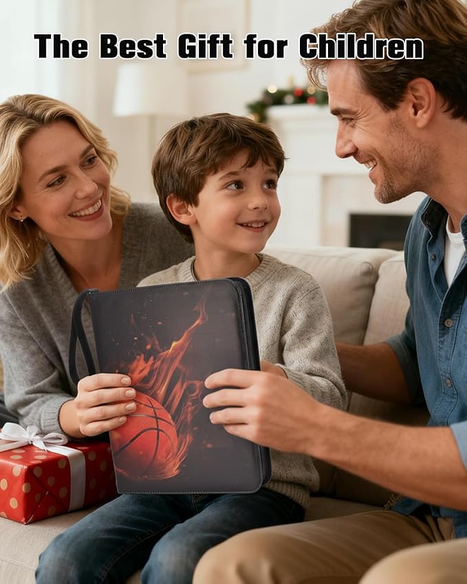 Basketball Card Binder2025-2026 Sports Trading Card with Sleeves Holder Album810 Pockets Basketball Card Holder Sheets Display Storage Protectors for Collectors Boys and Girls Gift