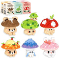 HIGH GODO 6 Set Mushroom Animals Micro Building Block Set Ideals Mushroom Animal Building Kit for Adults Party Favors for Teens 14+ (1956PCS)