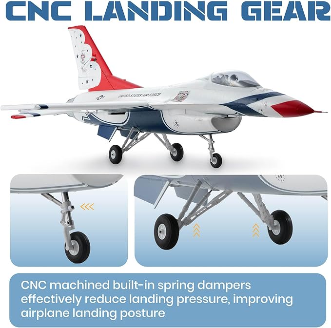 Fms Rc Planes for Adults EDF Jet Remote Control Airplane Fighting Falcon 64mm F16 Battlefield Gray 6 Channel Hobby Rc Airplanes PNP (No Radio Battery Charger)
