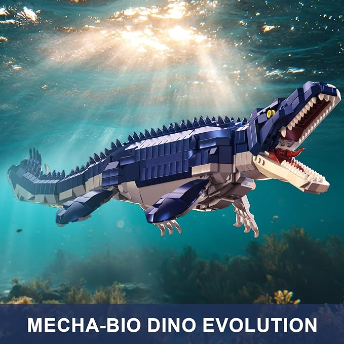 Mechanical Dinosaur Building SetDinosaur World Building BlockJurassic Ocean Animal Collection Toys Gift for Adults Teen Boys 8-12(1026PCS)
