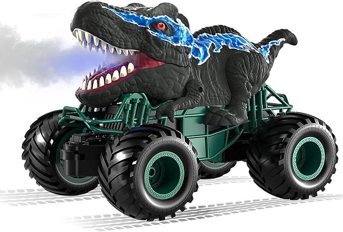 Bennol 2.4GHz Dinosaur Remote Control Cars Toys for Kids Boys 4-7 5-7 8-12 RC Dinosaur Car Toys with Light Sound Spray Indoor Outdoor Toys Gifts for 3 4 5 6 Year Old Boys RC Car Toys for Boy