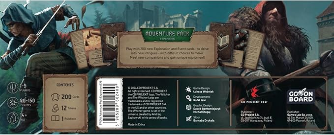The Witcher Old World ADVENTURE PACK - Face New Challenges with 200 New Exploration Cards! Fantasy &amp Adventure Strategy Game for Adults Ages 14+ 1-5 Players 90-150 Min Playtime Made by Go On B