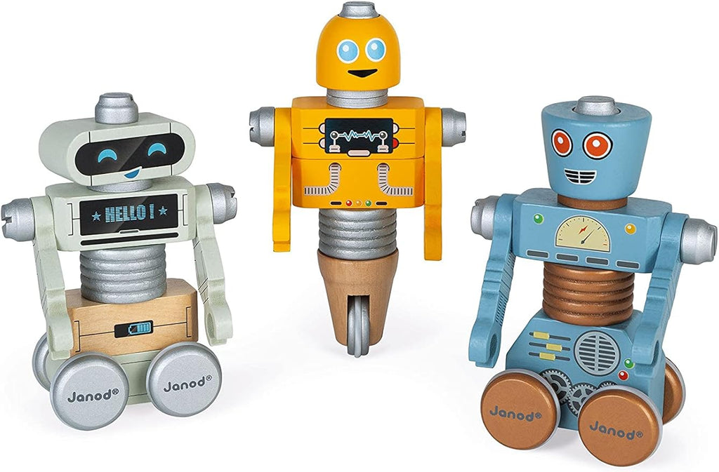 Janod Brico'kids Take-Apart DIY Robots 53 Piece Set – Ages 3 Years+ - J06473