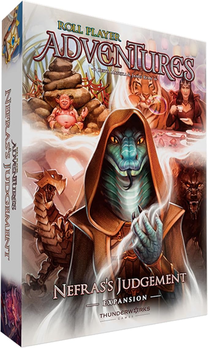 Roll Player Adventures Nefras' Judgement | Expansion for The Campaign Adventure Board Game | Fantasy Dice Puzzle Family Game for Ages 14+ 1-4 Players 90-150 Min by Thunderworks Games
