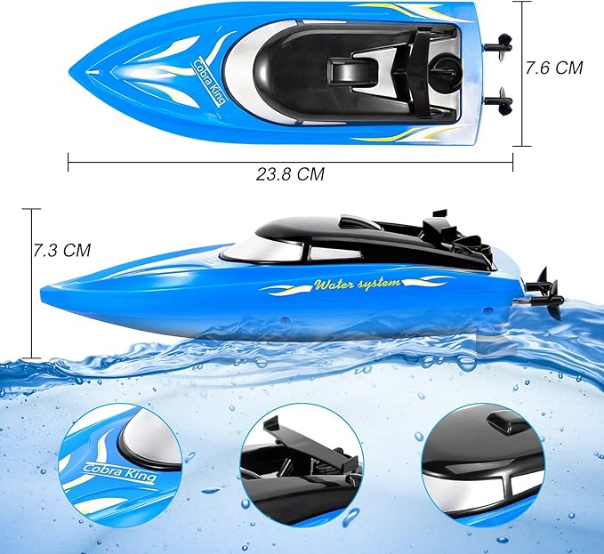 RC Boat 3PACK High Speed Remote Control Boat for Kids &amp Adults 10km/h 2.4G Boats for Pools and Lakes Rechargeable Battery Included