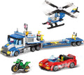 City Police Truck and Trailer Building Toy Compatible with Lego 469 Pcs Fun Educational STEM Learning Block Set Gift for Boys &amp Girls Age 6-12 Years Old