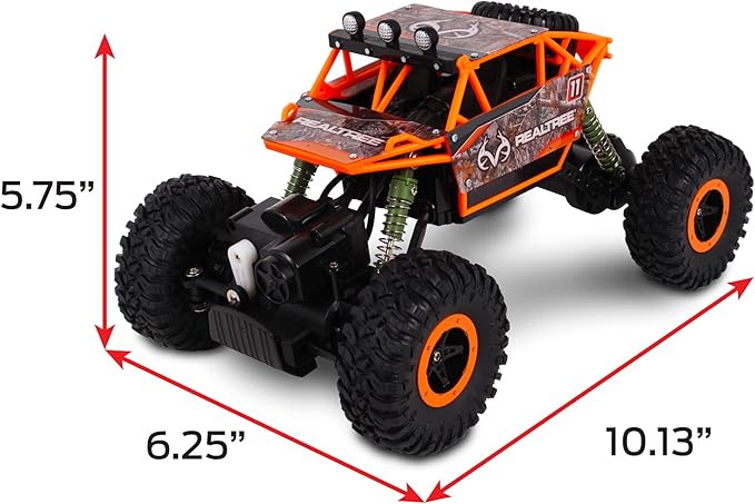 NKOK Realtree: 1:16 Scale RC: Rock Crawler - Edge Camo Blue - 2.4 GHz Radio Control #81612 Competition Series Real Time 4x4 Officially Licensed Ages 6+