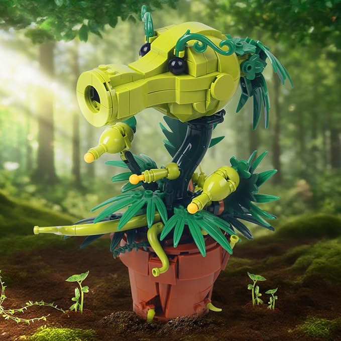 Peashooter Plant Building Toys Model compatible with major brand sizeUnique Plants and Zombis Toy Christmas DIY Architecture or DecorA Greative Display Present for 6+ Boys or Girls(2025 New)