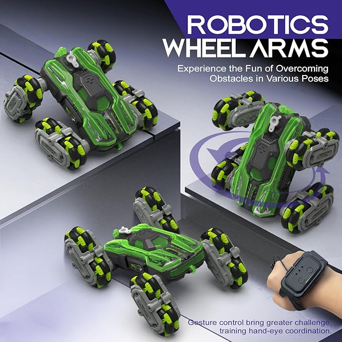 8WD Remote Control Car 2.4GHz Gesture Sensing RC Stunt Car Double-Sided Driving Climbing Toy for Kids 9 10 11 12 Year Old Christmas Birthday Gifts RC Cars Toys for Ages 6 7 8-13 14 Boys Girls