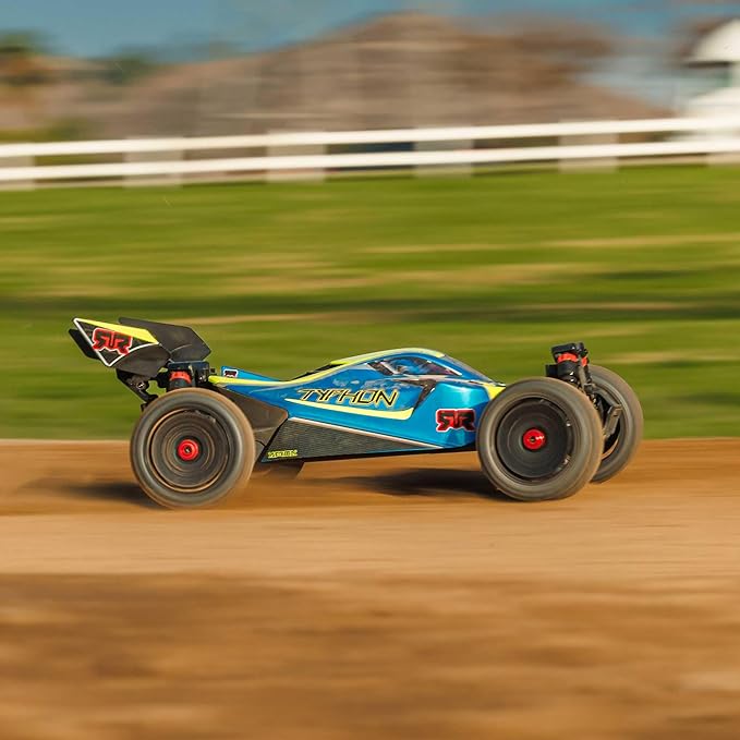 ARRMA RC Car 1/8 Typhon 4X4 RTR Brushed Buggy Blue (Battery and Charger Not Included) ARA4206V4T1