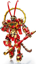 NUTCRACKER Monkey King Mech Building Set for Adult - Cool Action Figure Wukong Mech Toy Block Set Monkie Kid Collection Display Model Valentine's Day Gift for Boys Girls (1393Pieces