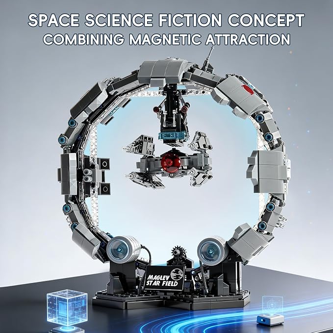 Maglev Starfield Building Blocks Set - 1597PCS Magnetic Suspension Space Theme Model Creative Construction Kit.Ideal Gift for Adults &amp Teens.