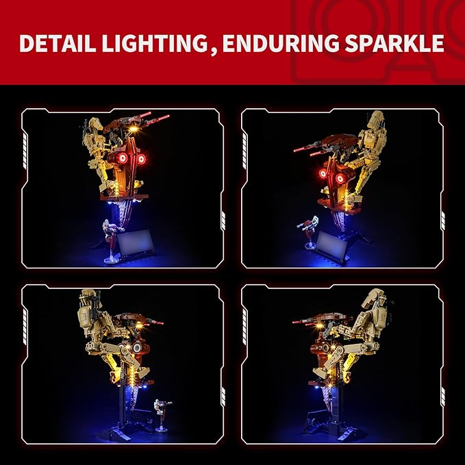 BRIKSMAX Light Kit for Lego-75428 Battle Droid with STAP -Led Lighting Compatible with Lego Star Wars Building Set- Not Include Model Set