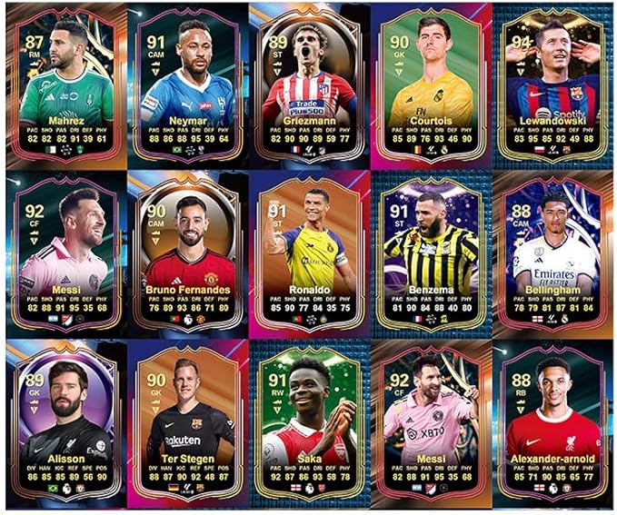 Sport Soccer Cards 288 Laser Play Cards Star Trading World Football Soccer Favorite Players Game Packs