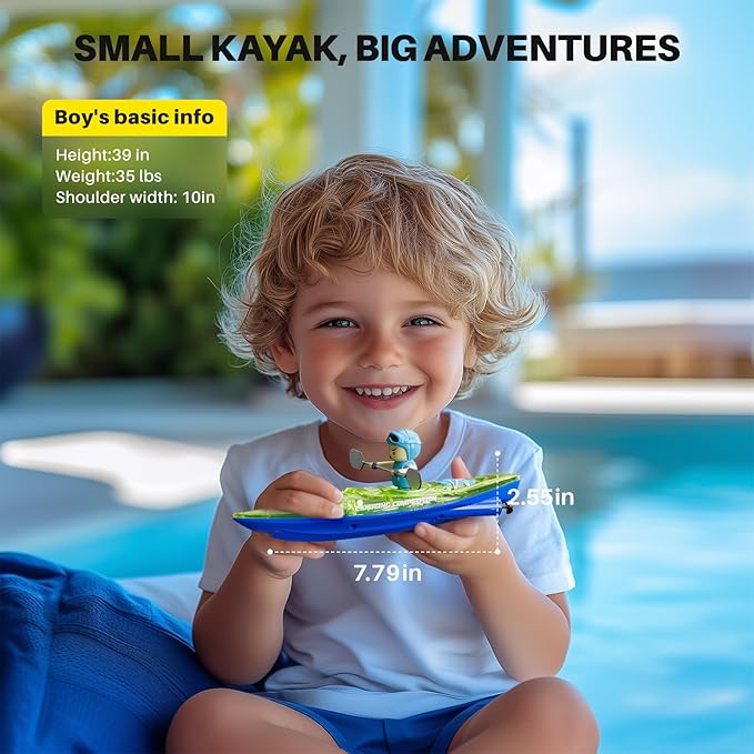 SYMA RC Boats 2 Pack for Kids 6-12 Remote Control Kayaks with Magnetic Dolphin Nose &amp 3 Balls Up to 40 Min Playtime LED Light Up Water Toys for Pool Water Table &amp Bathtub
