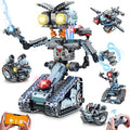 Robot Building Toy with Lights 5 in 1 Robotic Building Set with APP &amp Remote Control RC Tech Tracked Tank Car Fighter Jet Model Kit 795 PCS Easter Gift for Kids Boys Girls Ages 8+