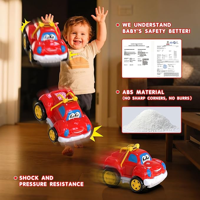 Toddler Remote Control Car Pickup Truck Toy for Kid Cartoon RC Vehicle for Toddlers 1-3 Durable Construction for Boys &amp Girls