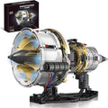 BrixVibe Aircraft Engine Building Set That Works Mini Turbojet Model Kit Technic with APP Control Light &amp Motor Collectible Mechanical Engineering for Adults
