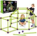SpringFlower 100 PCS Glow in The Dark Fort Building Kit for KidsEducational Gift for 3 4 5 6 7 8 9 10 11 12 Years Old Boys and GirlsSTEM Construction Toys