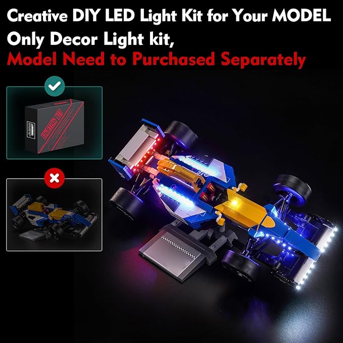 Light kit Compatible with Lego 10353 Williams Racing FW14B mit Nigel Mansell - No Model Only Light LED Lighting Accessories Compatible with Lego 10353 Set (Standard Version)