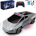 RC Remote Control Car Cybertruck Toy Police Car Toy 2.4GHz LED Lights 2 Rechargeable Batteries Ideal Gift for Boys Girls Ages 3+ Years