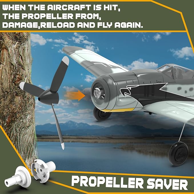 RC Plane 4 Channel RC Airplane FW190 Ready to Fly with Upgraded Xpilot Stabilization System &amp One Key Aerobatic Remote Control Airplanes for Beginners Adult