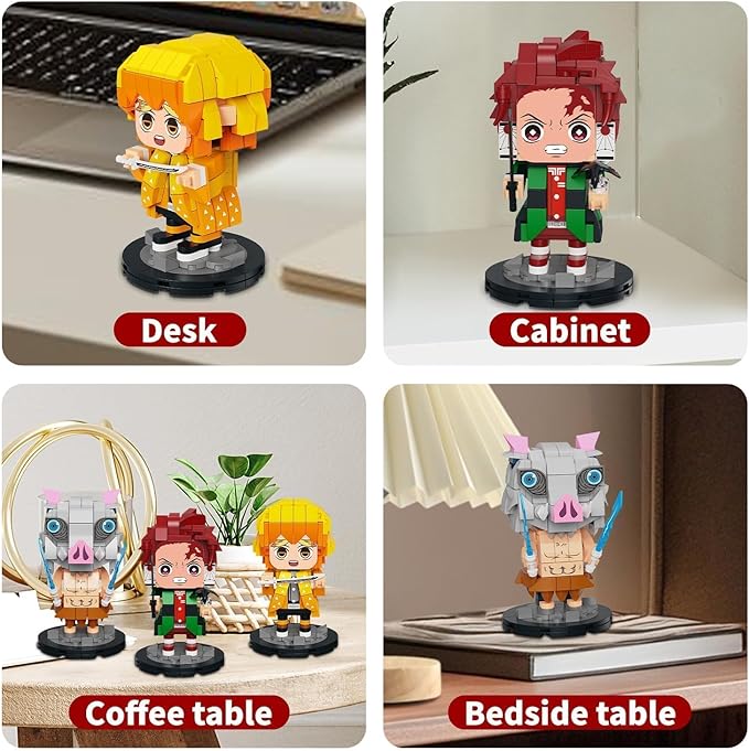 Anime Building Blocks Set 786pcs Compatible with Lego Character Manga Toys Collectible Action Figures for Anime Fans Kids Adults