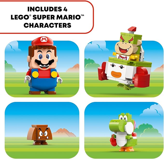 LEGO Super Mario Adventures with Interactive Mario Bowser Jr.’s Clown Car Playset Vehicle Yoshi Toy &amp Playset Nintendo Toy Gift for Boys Girls and Gamers Ages 6 and Up 71439