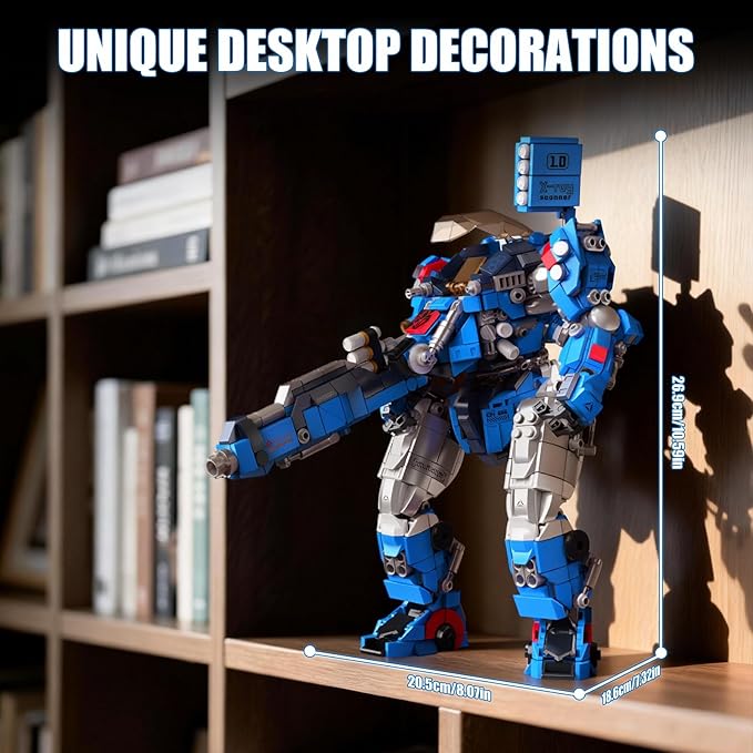 Mould King Mech Building Blocks Set for Adults Science Fiction Robot Model Building Kit with Multiple Weapons Battle Military Style Warrior Collectible for Man (1792 Pieces)