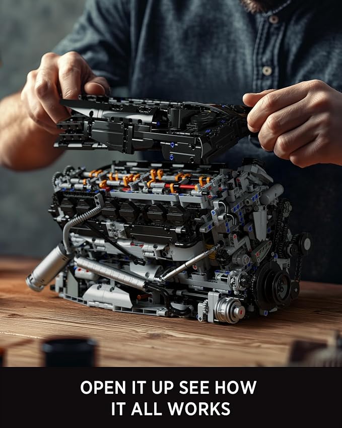 Nifeliz L6 Engine Building Set Advanced Collector’s Engine Model Toy Physical Science Educational Toy for Adults Home or Office Display (2820PCS NF10316)