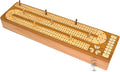 PALM ROYAL HANDICRAFTS 3 Track Continuous Cribbage Wooden Cribbage Board Made with Maple Wood/Teak Wood and Storage Available for pegs and Cards Christmas Gift