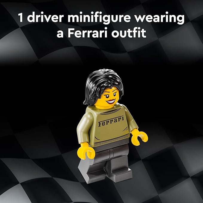 LEGO Speed Champions Ferrari F40 Supercar Toy Car Model Building Set with Driver Minifigure Collectible Ferrari Toy for Kids Ages 9 and Up 76934