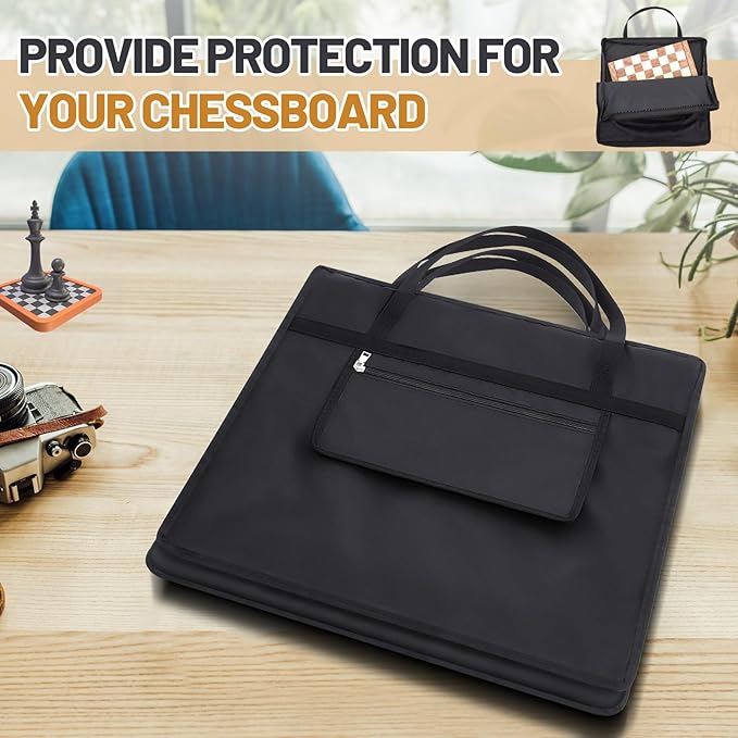 Inch Chess Bag Standard Chess Board Carrying Bag with a Single Zippered Pocket for Storing Your Equipment an Ideal Gift(20 x 20)
