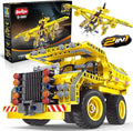 STEM / Building Toy for Ages 5 6 7 8 9 10 11 12 Years Old Kid Boy Girl - 2-in-1 Truck Airplane Take Apart Toy 361 Pcs DIY Building Kit Learning Engineering Construction Toy Ideal Gift