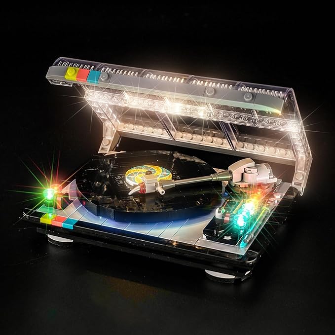 Upgraded Led Light Kit Compatible with Lego Retro Record Player Building Set Lights Decoration Compatible with Lego 40699 (Model Not Included)