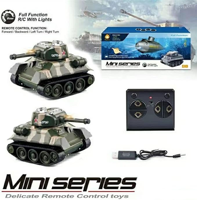 Mini WWII Gray German Tiger RC Tank Toy 1/72 Scale Model Electronic Radio Remote Control Vehicle Tank