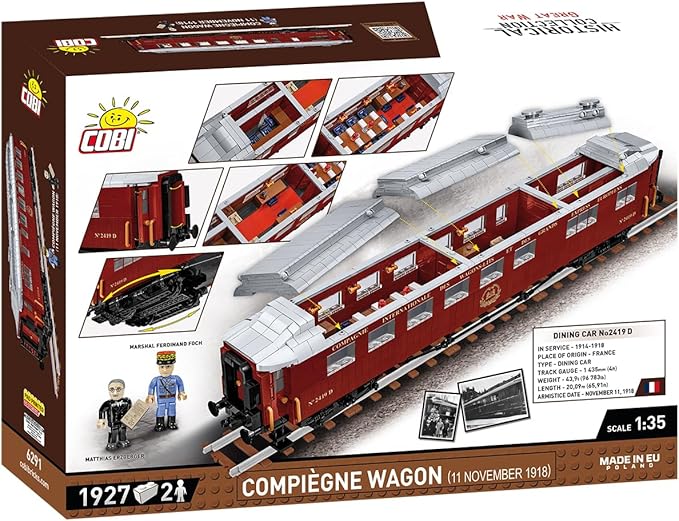 COBI Historical Collection Great War Compiègne Wagon (Wagon de l.Armistice) 1918 Building Set 1927 Pieces