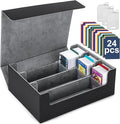 Card Deck Case for Trading Cards 1800+ MTG Card Storage Box Leather Magnetic Closure Storage Box for Magic Commander MTG YuGiOh PKM and Sports Cards