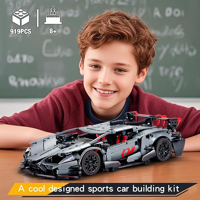 Sports Car Building Sets for Adults -1:14 Technic Cars Building Block Toy Decor Model Valentine's Day Gift for BoyfriendBirthday Gift for Racing Car Fans and Boys Age 8 10 12 14 Year Old