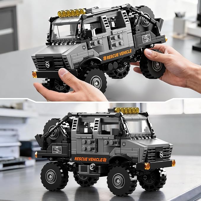 Mould King Pickup Truck Building Set MOC Off-Road Cars Model Kits for Adults/Teens 14+ Collectible Vehicle Gift for Birthdays and Fans (510+PCS)