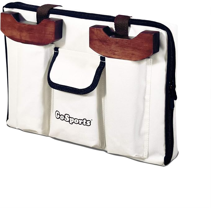 GoSports 1 Foot Width Wooden 4 in a Row Game - Choose White or Dark Stain – Includes Connect Coins Portable Case and Rules