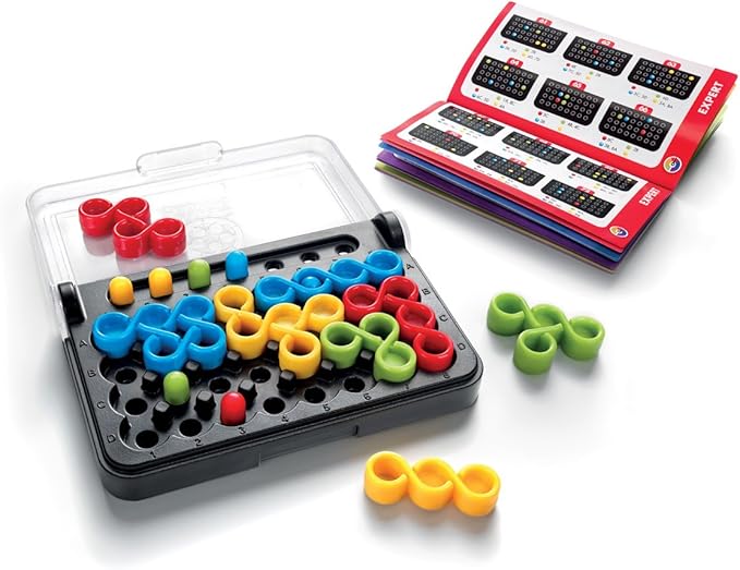 SmartGames IQ Bundles Color Series: IQ Twist &amp IQ XOXO 240 Challenges for Ages 6-Adult