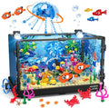 HOGOKIDS Fish Tank Building Set with LED Light - Movable Aquarium Building Toys for Adults Kids | 725PCS Creative Aquarium Toy with Jellyfish Fish Animal Educational Gift for Boys Girls Age 8-14