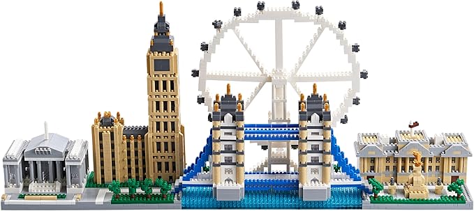 Architecture Series Mini Bricks for Adults and Teens London Skyline Collection 3430 PCSMicro Mini Blocks Set Model KitLandmark Model