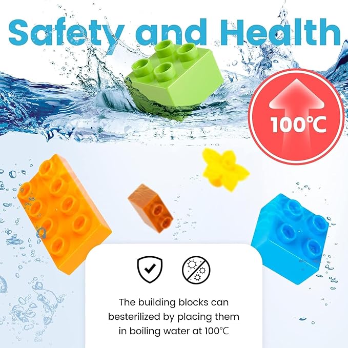240 Piece Large Building Blocks for Toddlers 3 and up Classic Building Bricks Set for Kids of All Ages Compatible with Duplos and Most Brands