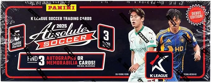 2025 Panini Absolute K League Soccer Hobby Trading Card Box (3 Autograph or Memorabilia Cards Per Box)