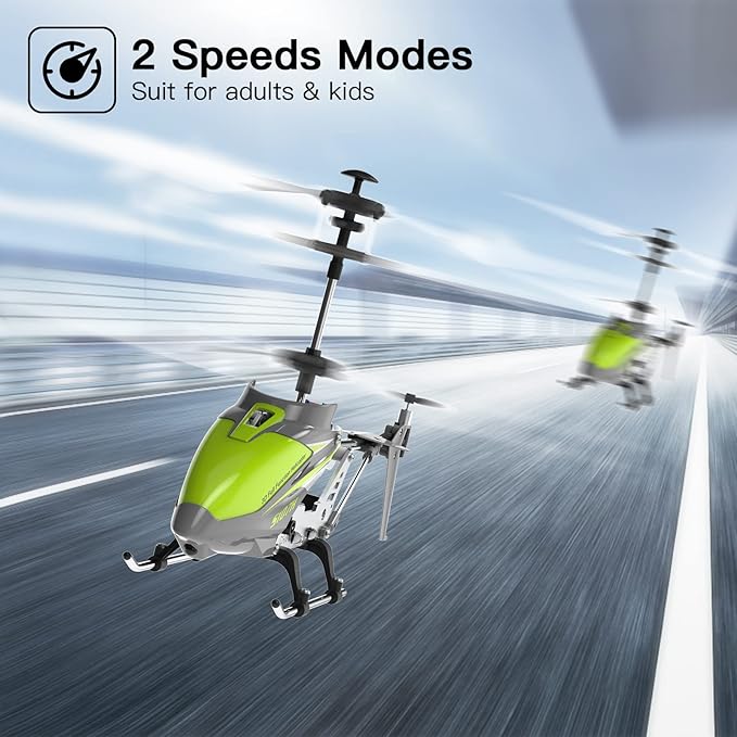 Cheerwing Remote Control HelicopterSYMA S107H Mini RC Helicopter with GyroAltitude Hold One Key Take Off/Landing for Adults Kids(Green)