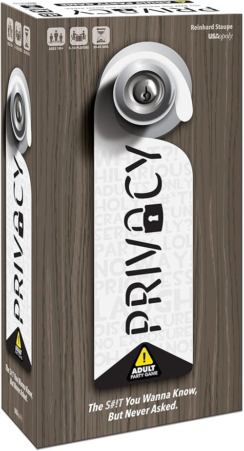 Privacy - Adult Party Game | 18+ Board Game | Fun Drinking Game to play with Friends | Reveal your friends secrets with the hilarious Privacy Card Game | Anonymously Answer NSFW Questions